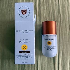 BloomEffects Tulipscreen Dew Serum Bronze Mineral Tinted Sunscreen SPF 50 30ml